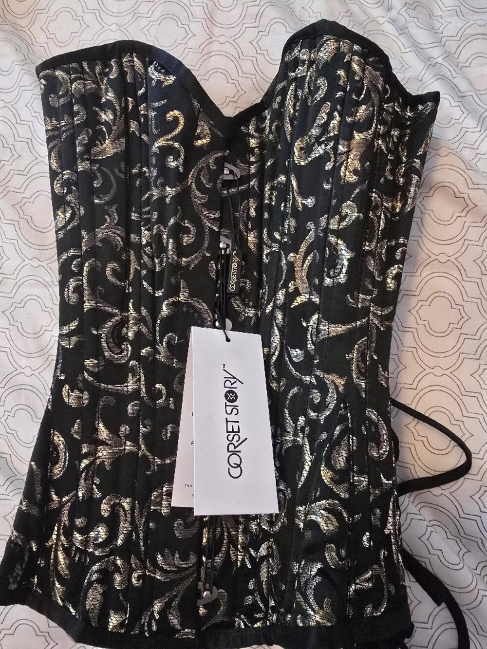 Corset Story 20" Metallic gold and black corset
